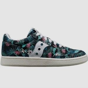 Saucony Jazz Floral Court Sneakers In Dark Navy New 6.5